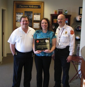 Receiving award from FD for efforts 2007 2